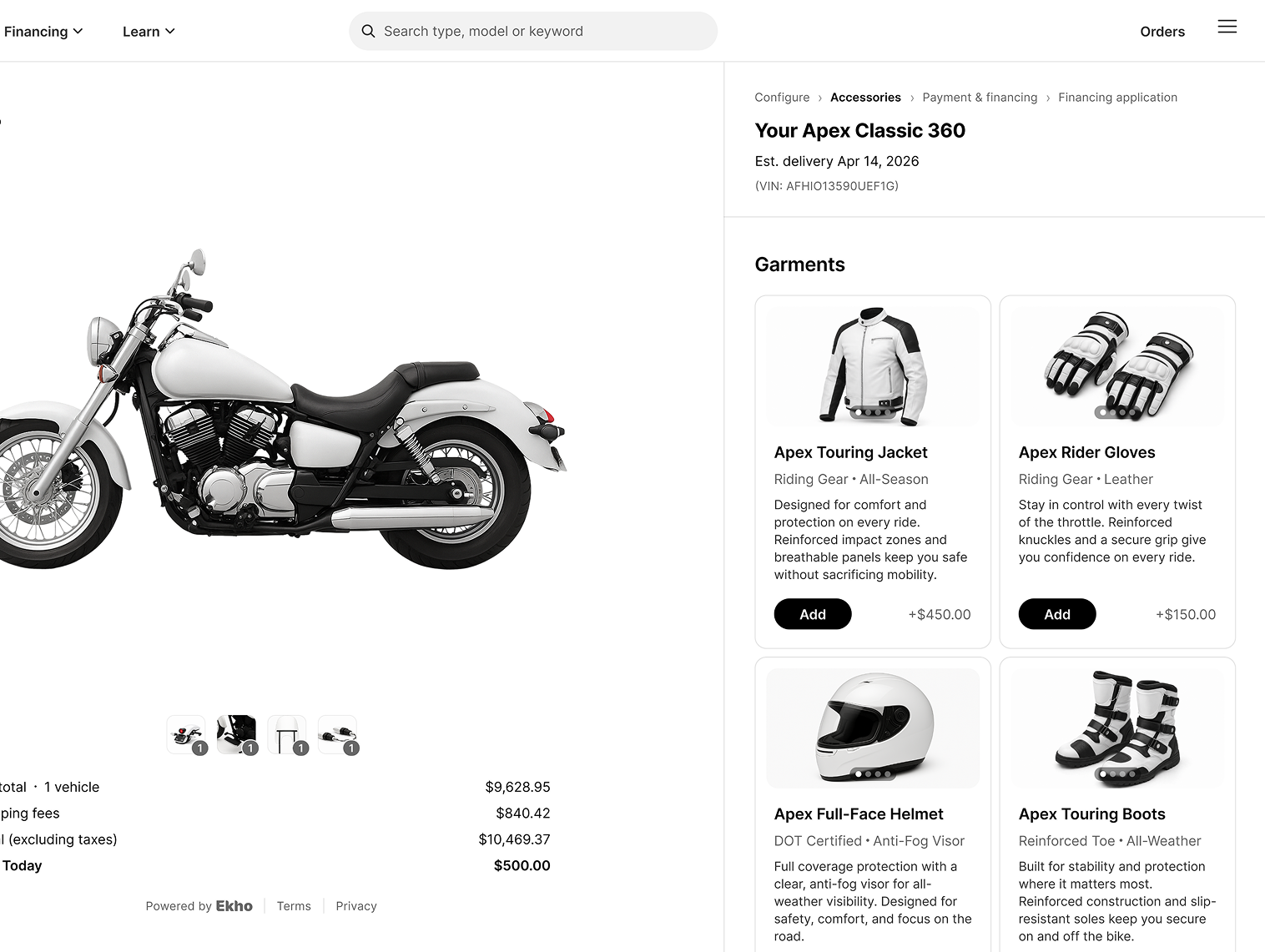Browse & build your ride