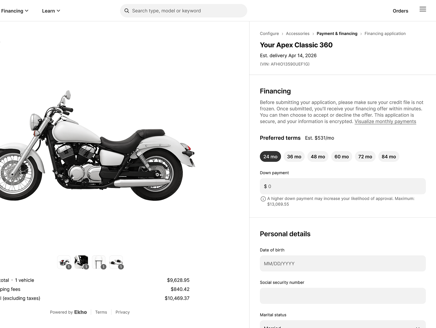 Get financed (optional)