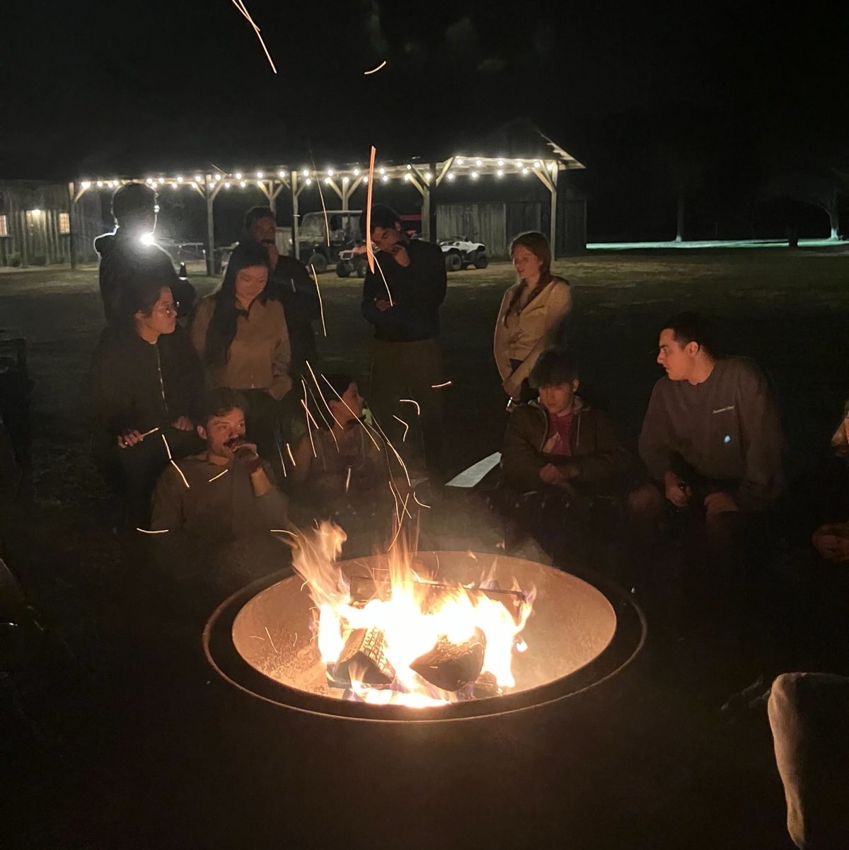Bonfire and s'mores at the off-site